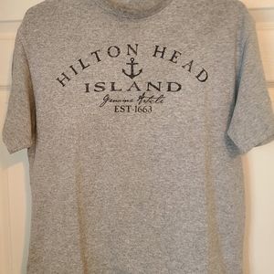 (101) Hilton Head Island  Men's Short Sleeve T-Shirt Color: Grey Size: Medum